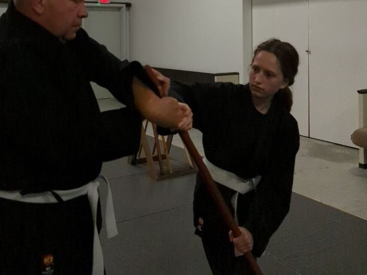 stick and cane class using the Hanbo 3ft stick or walking cane