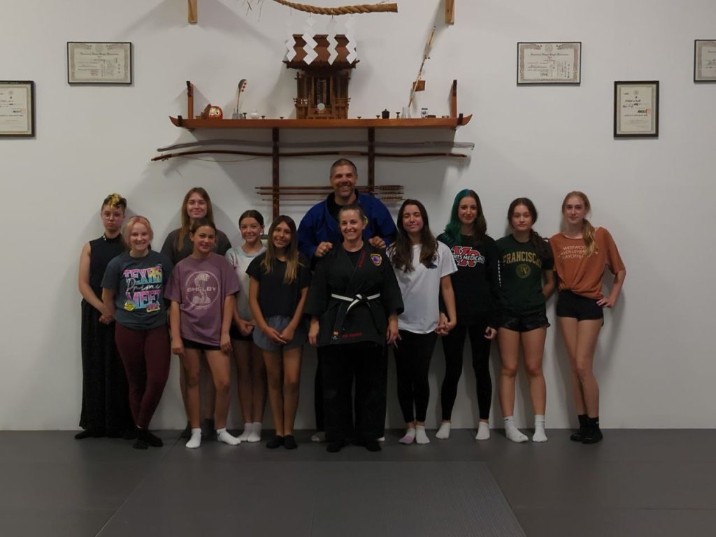 Self Defense for Young Ladies group photo at Urban Defense Academy and Shin Gan Dojo in Liberty Hill Texas