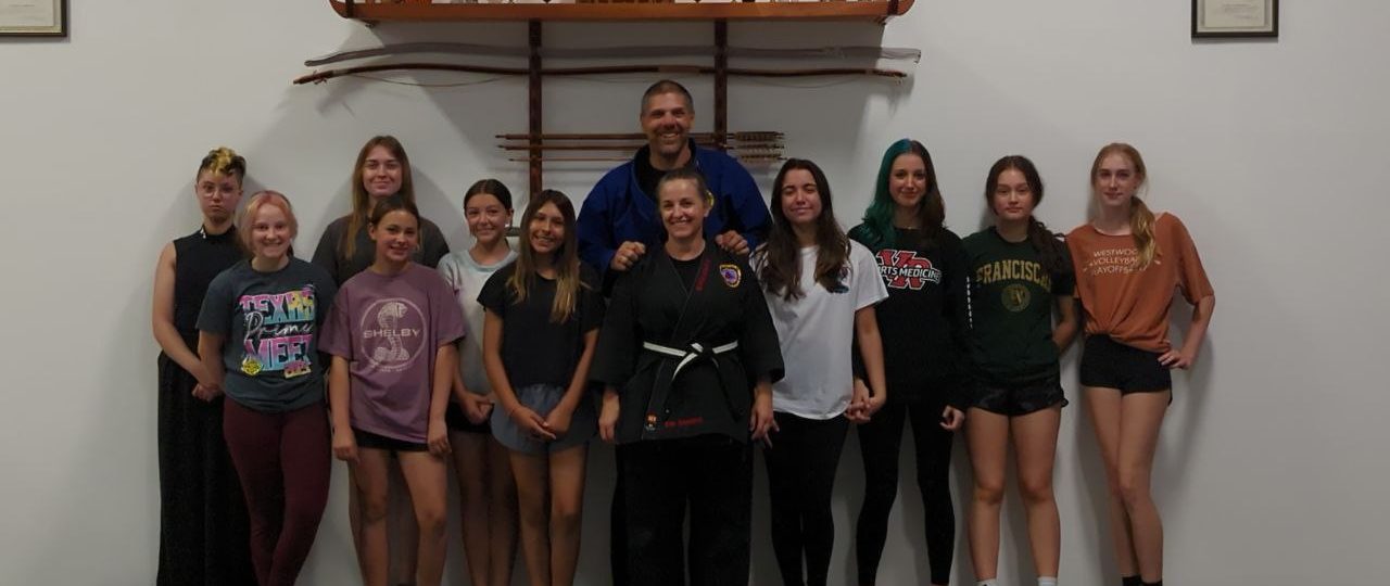 Self Defense for Young Ladies group photo at Urban Defense Academy and Shin Gan Dojo in Liberty Hill Texas