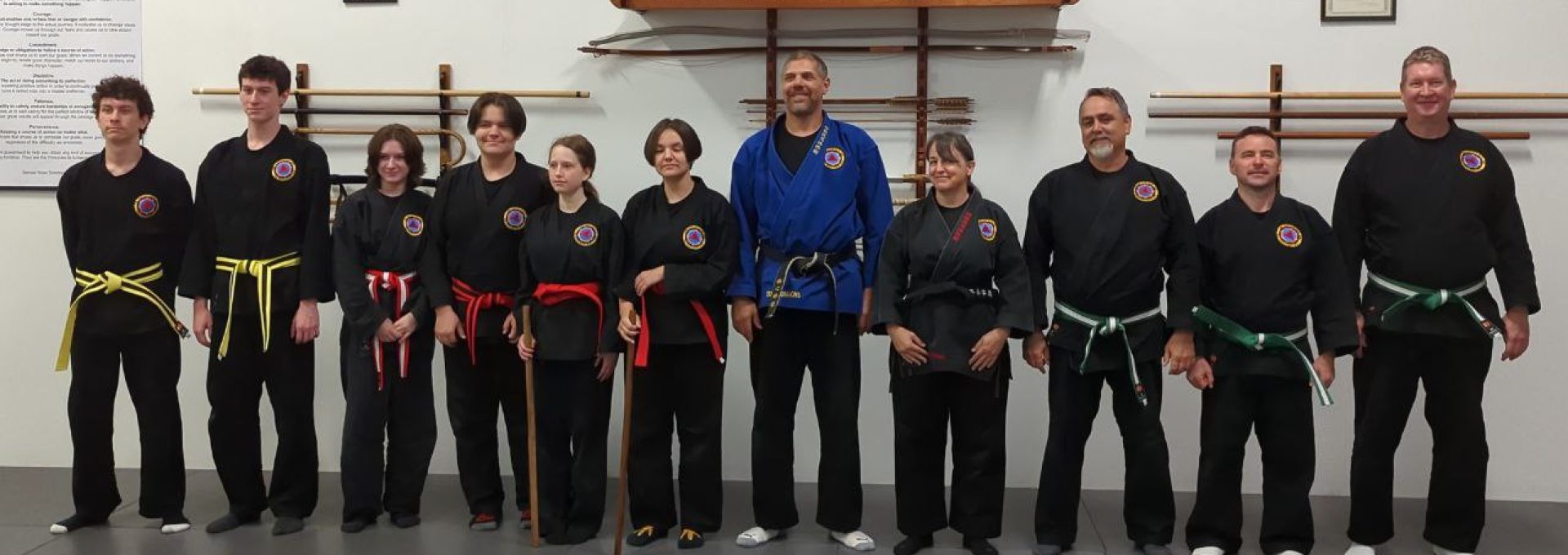 Martial Art students at Urban Defense Academy, Shin Gan Dojo in Liberty Hill Texas.