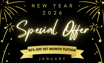 Special offer to sign up for martial arts lessons half off first month tuition in January 2026