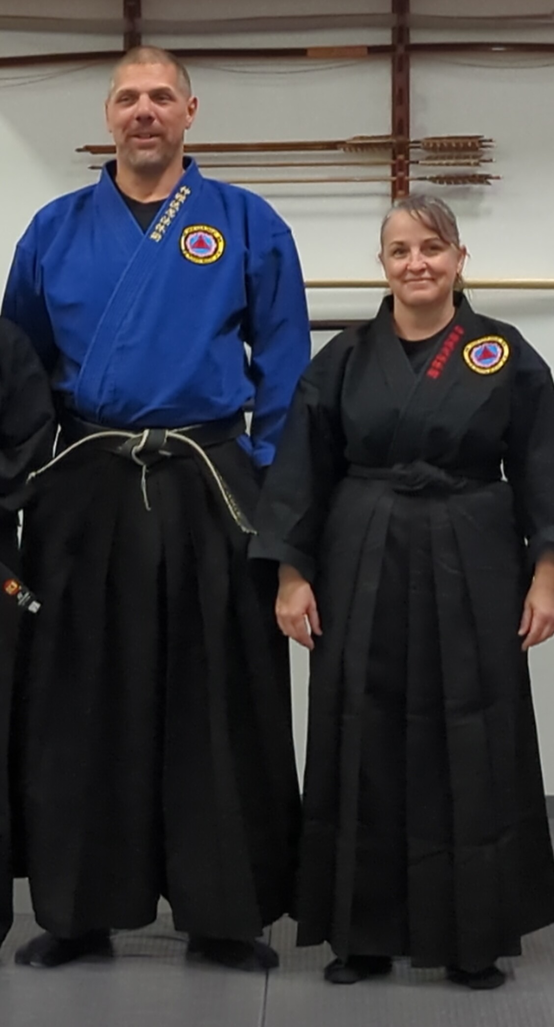 A photo showing Sensei Brian Simmons and Sensei Gigi Simmons, instructors at Shin Gan Dojo in Liberty Hill, Texas