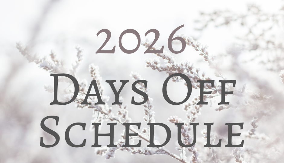 2026 Days off Schedule