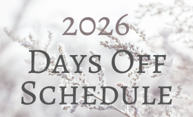 2026 Days off Schedule