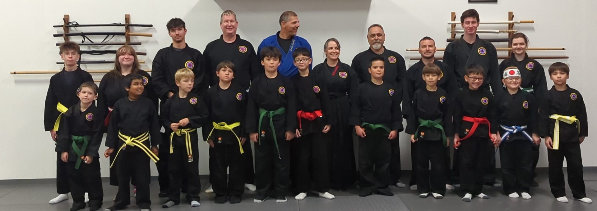 Students and instructors at Shin Gan Dojo martial arts in Liberty Hill, TX. November 2025
