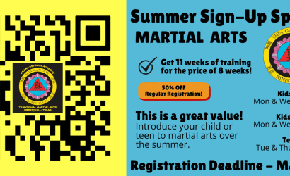 2026 Summer Sign-Up Special for martial arts for kids and teenagers at Shin Gan Dojo in Liberty Hill, TX 78642