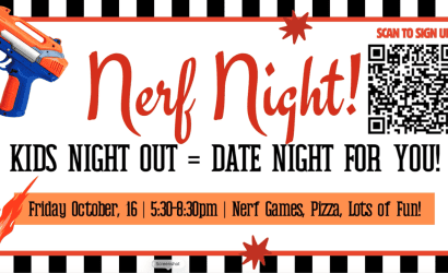 Nerf Night out for Kids equals Date Night for Parents.
